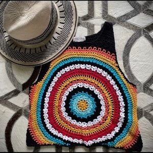 Altar’d State Crochet Cropped Tank Boho